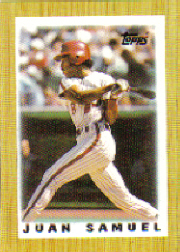 1987 Topps Mini Leaders Baseball Cards 029      Juan Samuel